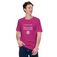 Funny T-shirt My Feeling of the Day - Puzzled Puzzle Cube Unisex t-shirt