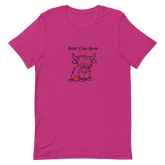 Funny Tee Best Cow Mom Heart Unisex t-shirt gift for someone who loves cows Valentine's Day Mother's Day