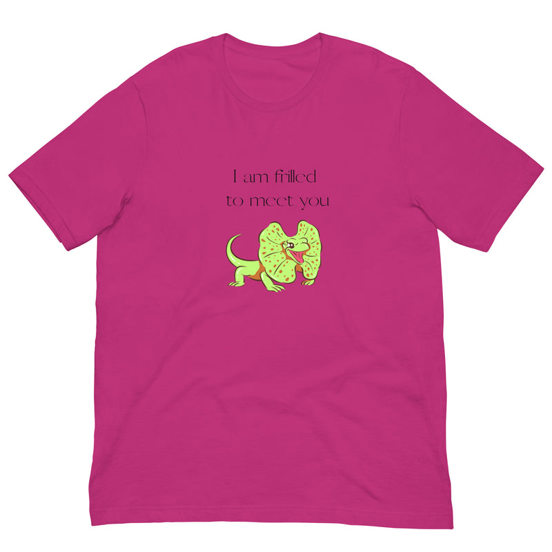 Funny Frilled Lizard Unisex t-shirt gift for someone who loves lizards reptiles