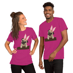 Pug Happy Easter Bunny Unisex t-shirt gift for Easter Pug Dog Lover