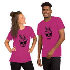 Pitbull in Sunglasses Easter Happy Easter Bunny Unisex t-shirt gift for Easter Pitbull Dog Lover