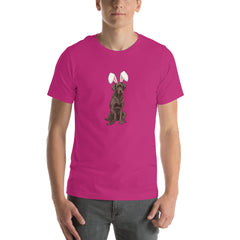 Chocolate Labrador Happy Easter Bunny Unisex T-shirt gift for Chocolate Lab Dog Owner Lover