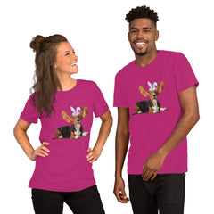 Funny Basset Hound Happy Easter Bunny Unisex t-shirt gift for Basset Hound Owner Lover