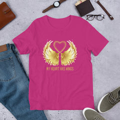 My Heart has Wings Unisex t-shirt Personal Loss Death of Loved One