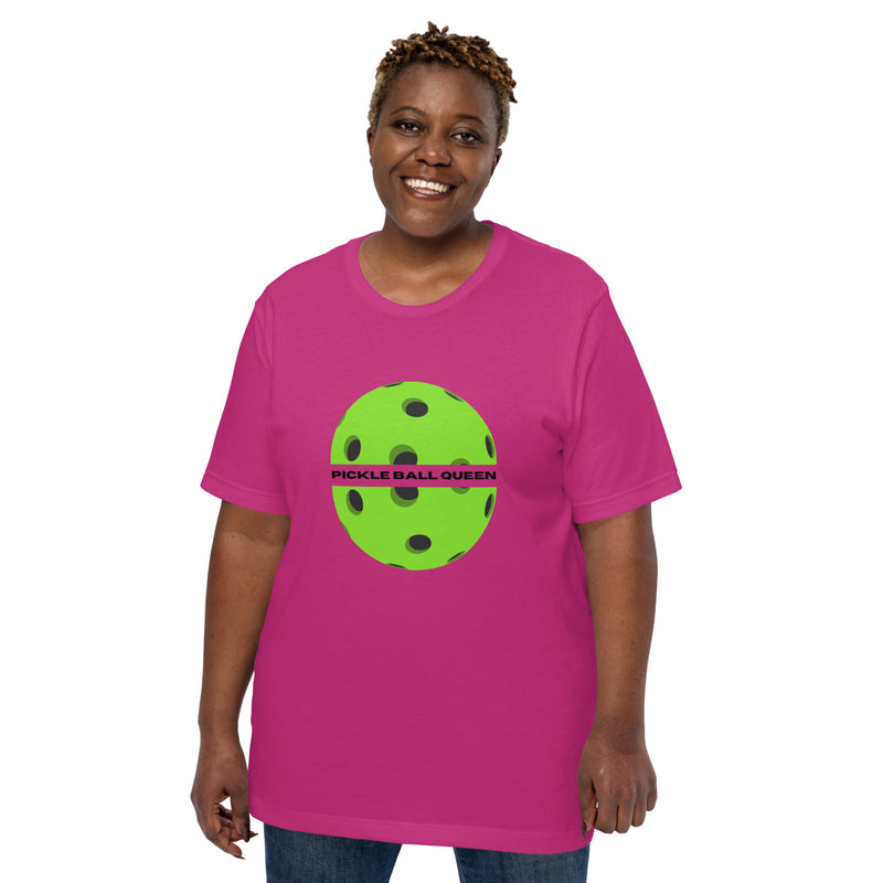 Pickleball Queen Short Sleeve Crew Neck Unisex t-shirt gift for pickleball player