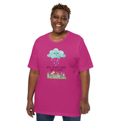 April Showers bring May Flowers Unisex Short Sleeve Crew Neck t-shirt gift for her Mother's Day gift for gardener Reg and Plus Size