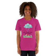 April Showers bring May Flowers Unisex Short Sleeve Crew Neck t-shirt gift for her Mother's Day gift for gardener Reg and Plus Size