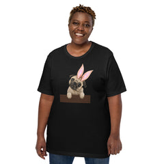 Pug Happy Easter Bunny Unisex t-shirt gift for Easter Pug Dog Lover