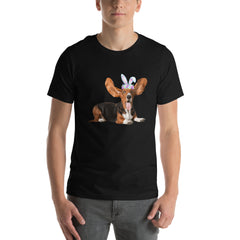 Funny Basset Hound Happy Easter Bunny Unisex t-shirt gift for Basset Hound Owner Lover