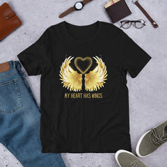 My Heart has Wings Unisex t-shirt Personal Loss Death of Loved One