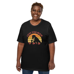 Dinosaur T-Rex Love you Mom Short Sleeve Crew Neck Unisex t-shirt gift for Mother's Day Birthdays