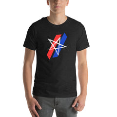 Stylized Star American Flag Interpretation Red White and Blue Unisex T-Shirt