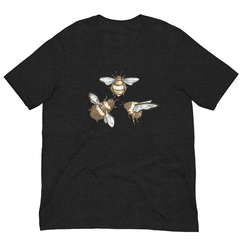 Vintage Style 3 Bees Bee Unisex t-shirt gift for someone who loves bees beekeeper