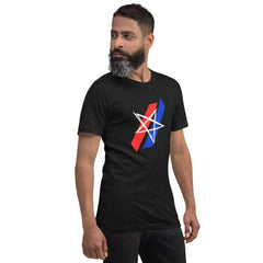 Stylized Star American Flag Interpretation Red White and Blue Unisex T-Shirt