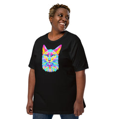 Artistic Geometric Colorful Cat Unisex t-shirt