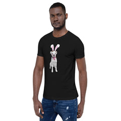 White Boxer Happy Easter Bunny Unisex t-shirt gift for Easter Boxer Dog Lover