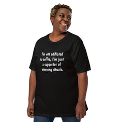 Funny Coffee Addict Unisex Short Sleeve Crew Neck t-shirt for Coffee Lovers