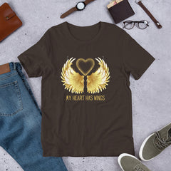 My Heart has Wings Unisex t-shirt Personal Loss Death of Loved One