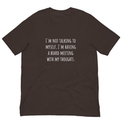 I'm Not Talking to Myself Unisex Short Sleeve Crew Neck t-shirt for someone who talks to themselves