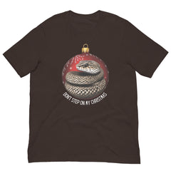 Don't Step on Christmas Snake Christmas Tee Unisex t-shirt in reg and plus