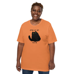 Hypno-Cat Black Cat Feed Me Funny Cat Unisex t-shirt