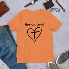 Jesus You are Loved Cross in Heart Unisex t-shirt gift for Christian Easter