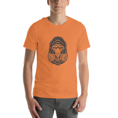 Monkey Gas Mask Short Sleeve Crew Neck Unisex t-shirt