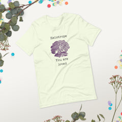 Victorian Language Heliotrope You are Loved Unisex t-shirt