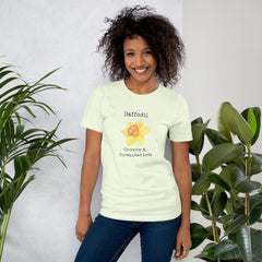 Victorian Flower Language Daffodil Chivalry Unrequited Love Unisex t-shirt