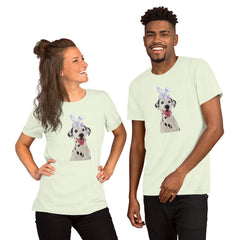 Dalmation Happy Easter Bunny Unisex T-shirt gift for Dalmation dog lover owner