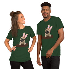 Pug Happy Easter Bunny Unisex t-shirt gift for Easter Pug Dog Lover