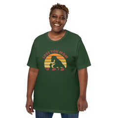 Dinosaur T-Rex Love you Mom Short Sleeve Crew Neck Unisex t-shirt gift for Mother's Day Birthdays