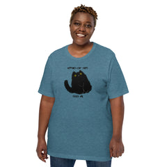 Hypno-Cat Black Cat Feed Me Funny Cat Unisex t-shirt