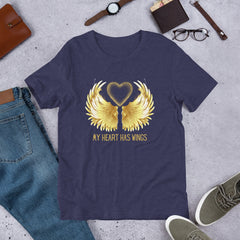 My Heart has Wings Unisex t-shirt Personal Loss Death of Loved One