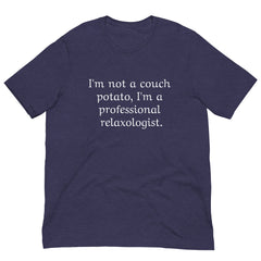 Funny Couch Potato Short Sleeve Crew Neck Unisex t-shirt Professional Relaxologist