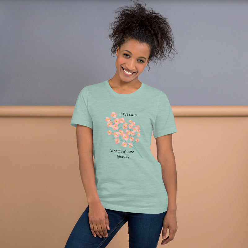 Victorian Flower Language Alyssum Worth Above Beauty Unisex t-shirt