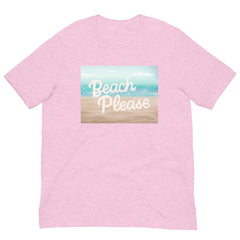 Beach Please Short Sleeve Crew Neck Unisex t-shirt gift for Beach Lovers