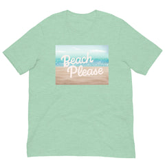 Beach Please Short Sleeve Crew Neck Unisex t-shirt gift for Beach Lovers