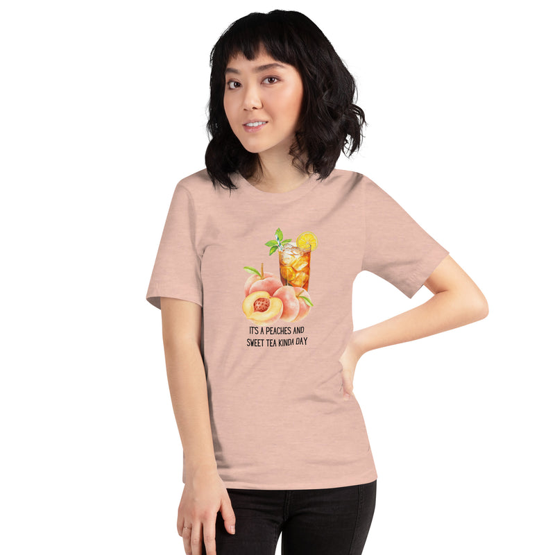 Peaches and Sweet Tea Unisex Short Sleeve Crew Neck t-shirt