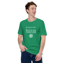 Funny T-shirt My Feeling of the Day - Puzzled Puzzle Cube Unisex t-shirt