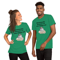 Meowzarella Cheese Funny Cat Mozzerella Unisex t-shirt