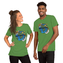 Happy Earth Day Unisex T-shirt Earth Flowers