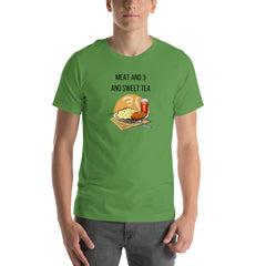 Meat and Three Crew Neck Unisex t-shirt gift for Meat and 3 food lover