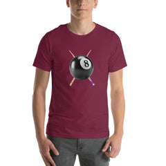 8 Ball Billiards Pool Player Unisex t-shirt gift for Pool Player pool cues