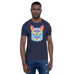 Artistic Geometric Colorful Cat Unisex t-shirt