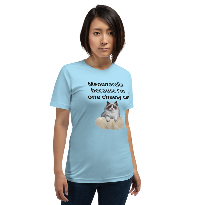 Meowzarella Cheese Funny Cat Mozzerella Unisex t-shirt