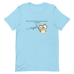 Funny Math T-shirt Owl Algebra Unisex t-shirt gift for someone who loves math Math Teacher