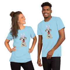 Dalmation Happy Easter Bunny Unisex T-shirt gift for Dalmation dog lover owner