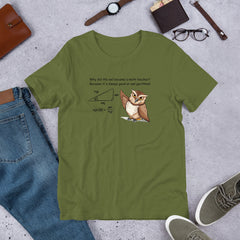 Funny Math T-shirt Owl Algorithm Unisex t-shirt gift for someone who loves math Science Math Teacher