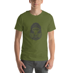 Monkey Gas Mask Short Sleeve Crew Neck Unisex t-shirt